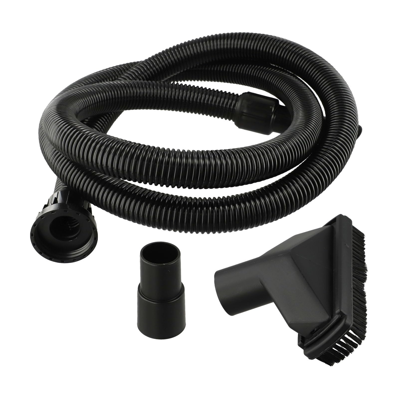 EasyByMall Juego de manguera de vacío para limpiadores Numatic Henry, James, Harry y Basil, kit de repuesto negro de 2,5 m con adaptador y boquilla de succión plana