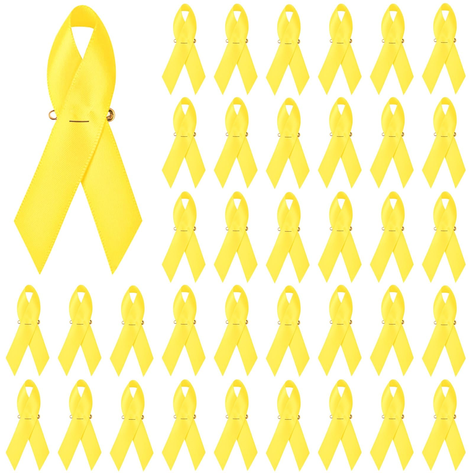 Ruban en satin dore jaune DECYOOL pour marche solidaire et dons caritatifs contre le cancer