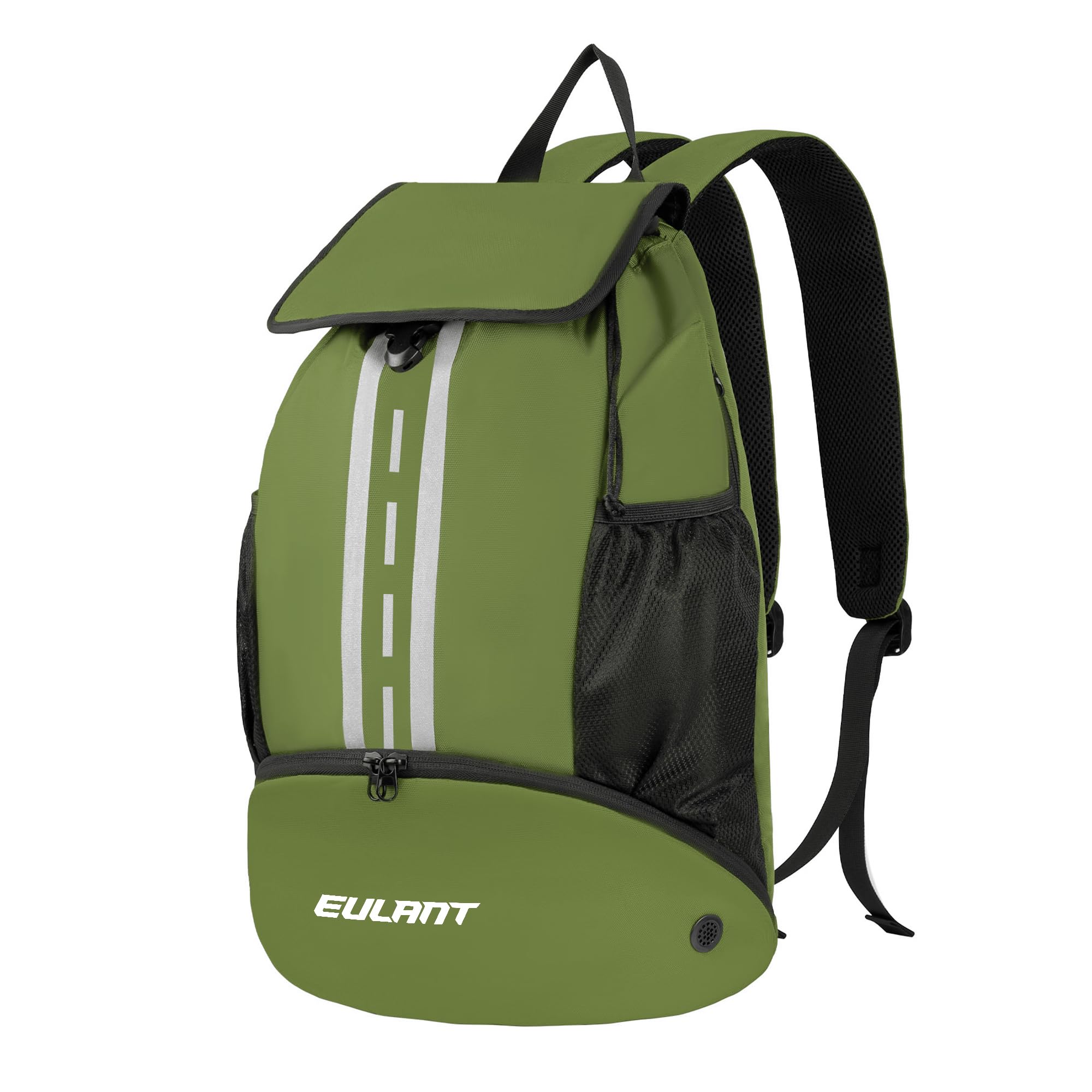 EULANT Zaini da Calcio con Scomparto per Scarpe, Zaini Sportivi Impermeabili per Pallacanestro/Nuoto/Campeggio/Allenamento/Spiaggia, Zaino con Scomparto Inferiore, Versione Base, 47 x 32 x 15 cm