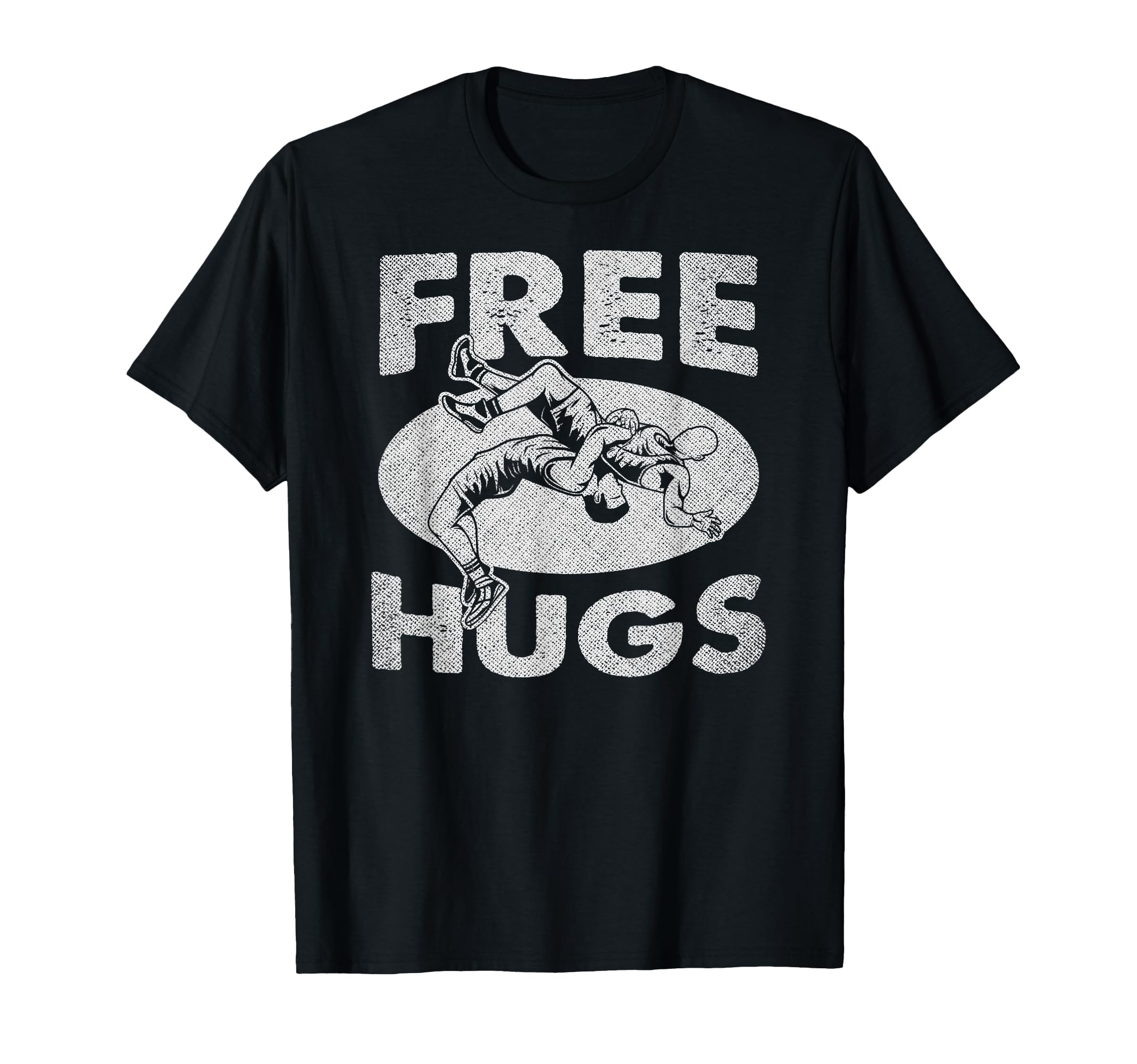 Wrestling - Funny Free Hugs Wrestling T-Shirt
