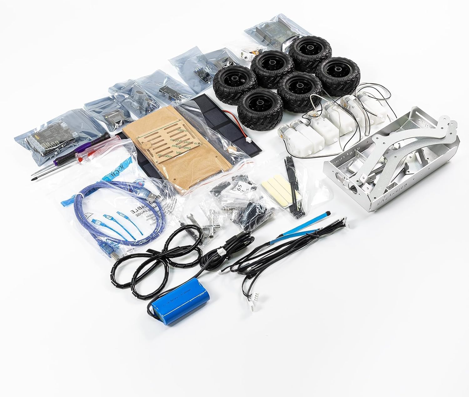 SunFounder GalaxyRVR Mars Rover STEM Kit per Arduino, compatibile con Uno R3, sospensione Rocker-Bogie, Scratch, C, fotocamera, FPV, batteria ricaricabile, per studenti, educatori, ingegneri