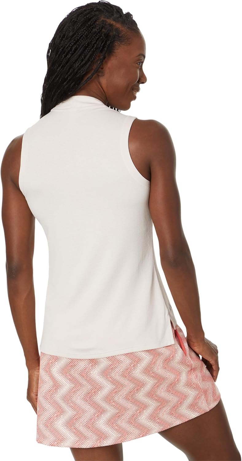 Adidas Womens Women's Ultimate365 Textured Sleeveless Polo Shirt - Image 2