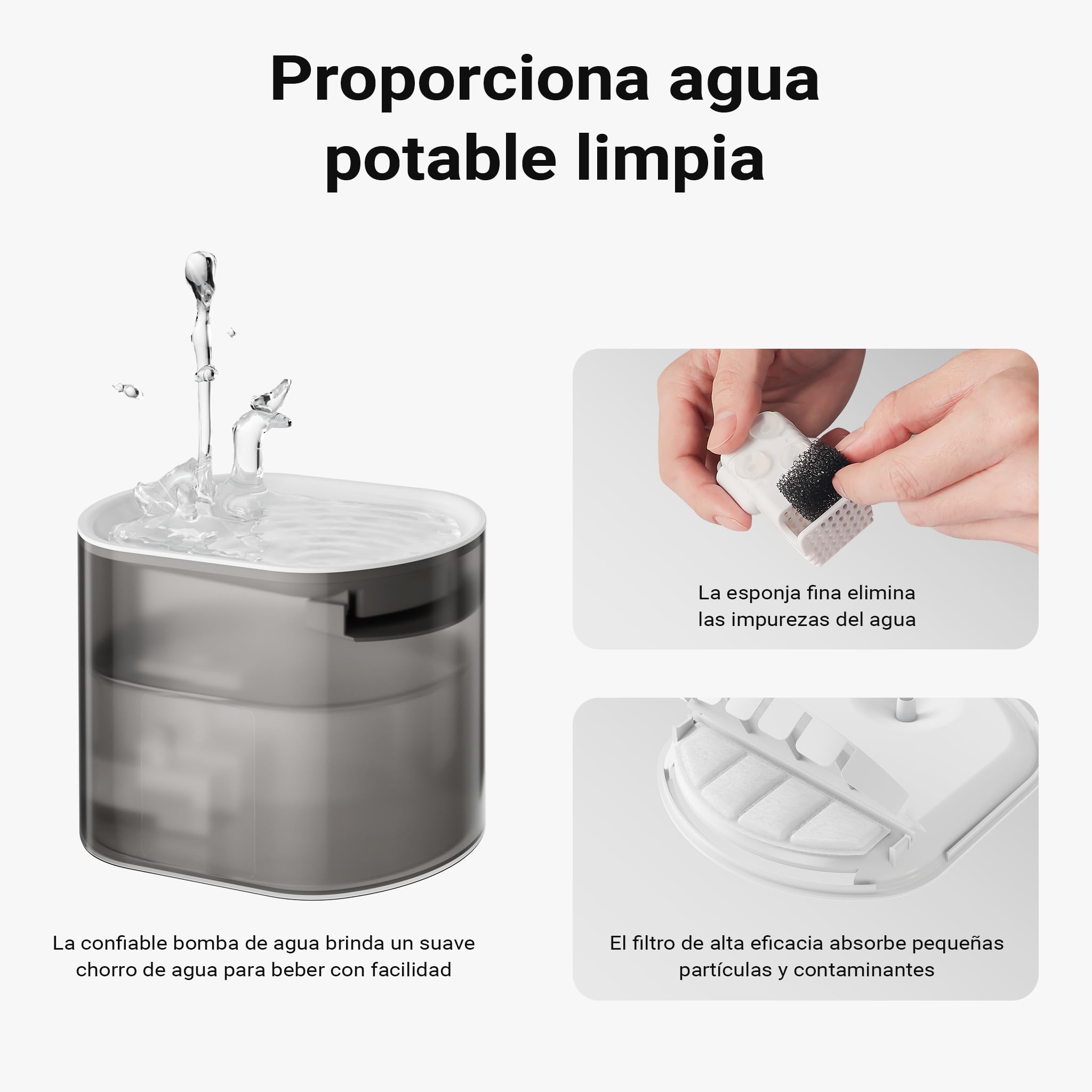 Fudajo Comedero y Bebedero Blanco automático para Mascotas 3L/2,5L Control por App. diseño Compacto, fácil de Limpiar, Ideal para Gatos y Perros dispensador de pienso y Fuente de Agua
