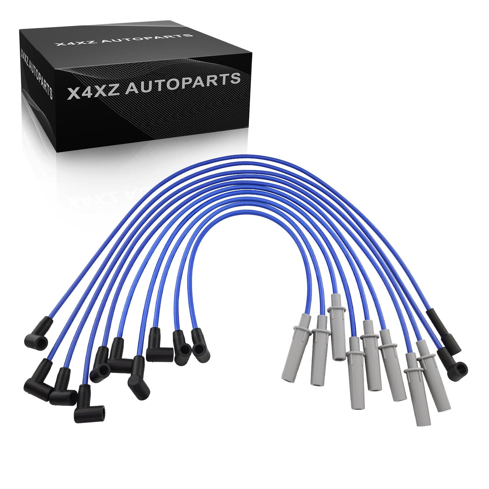 Photo 1 of 110040 High Performance Low Resistance Engine Spark Plug Wire Set for Dodge Ram Truck Van Dodge 1500 Dakota 2500 3500 Replace# 110040 671-8113 (Set of 10)