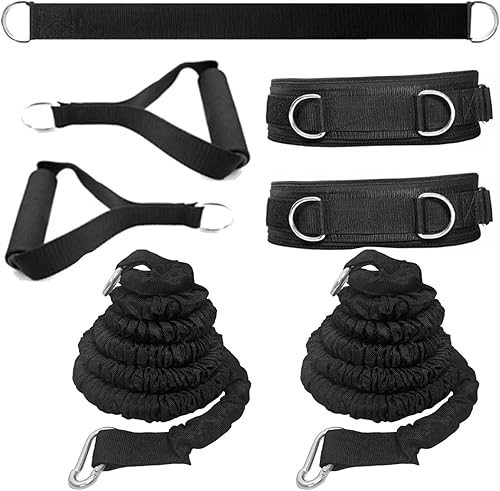 Juego de entrenamiento de velocidad de resistencia, 8 piezas de ejercicio de fuerza explosiva, equipo físico, cuerda doble, mejora la agilidad,