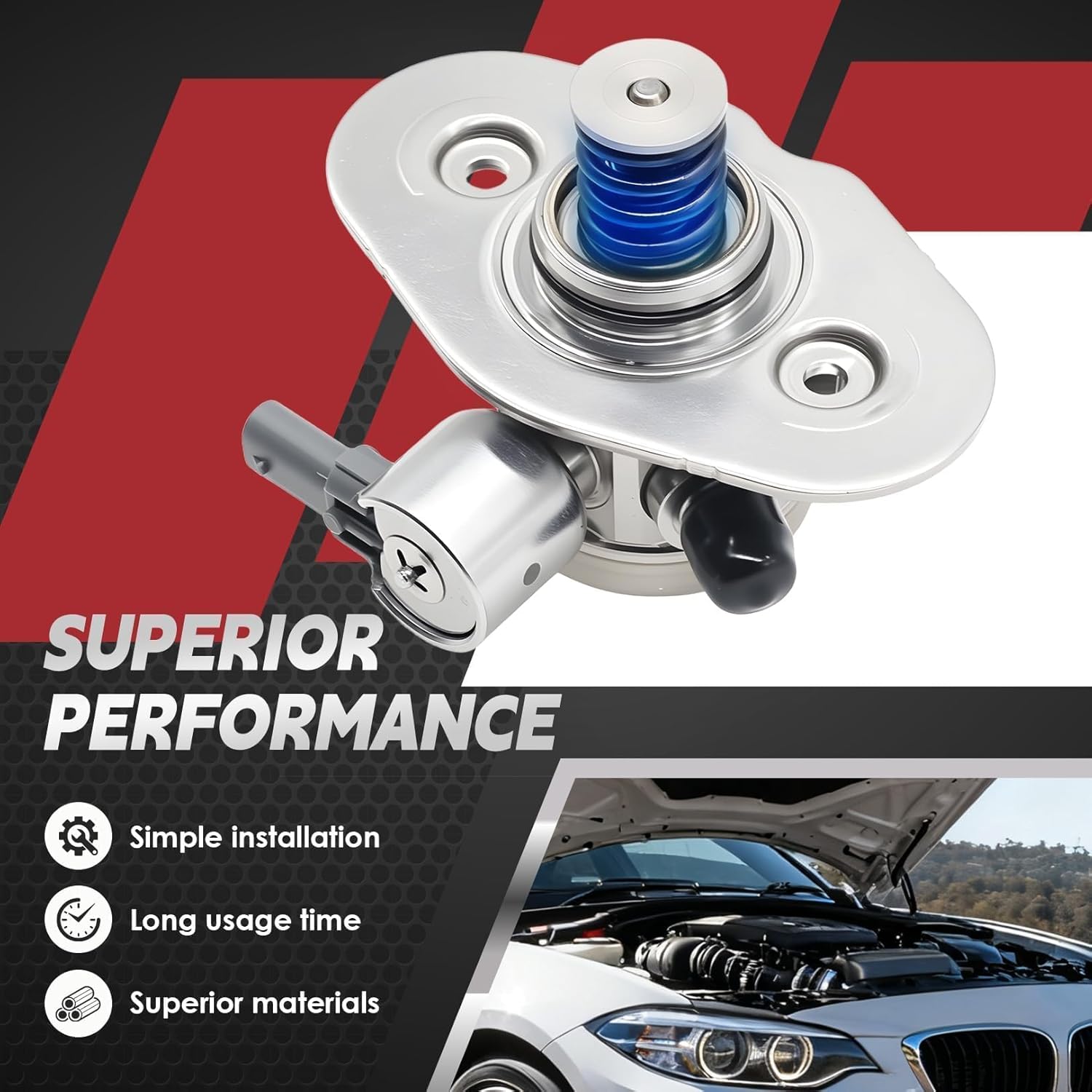 13518604229 High Pressure Fuel Pump Compatible with 228i 320i 328i 428i 528i X1 X3 X4 Z4 328i GT xDrive 428i GT xDrive 2.0L L4 2012-2018 Replace HM10074 0261520281 (Premium Version)
