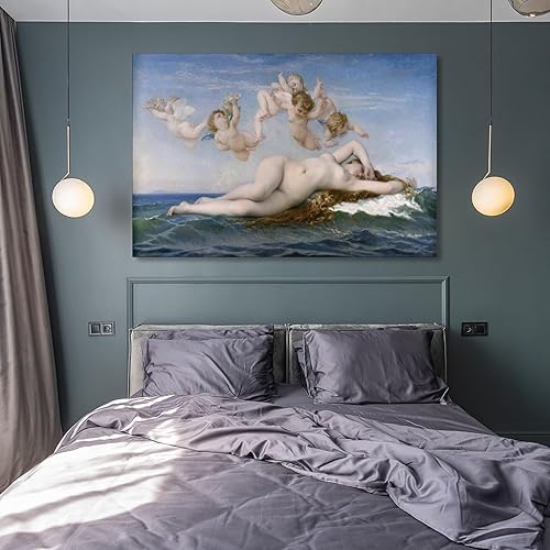 Vista 16 de Alexandre Cabanel Notable Work Birth of Venus - Póster artístico, póster de arte de pared, lienzo con pergaminos, pintura, imagen, decoración