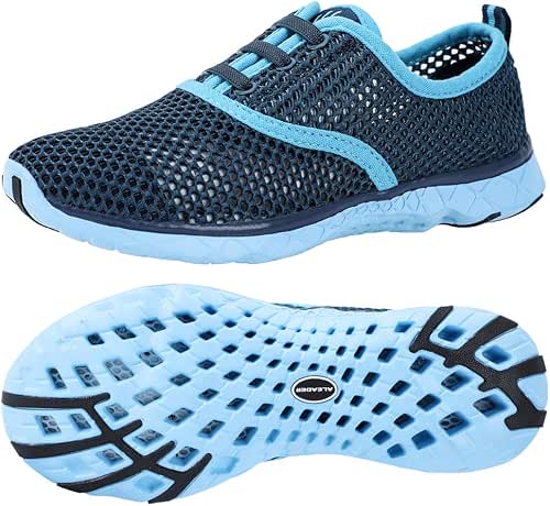 ALEADER Women's Lightweight Aqua Water Shoes Slip-on Quick Drying Swim