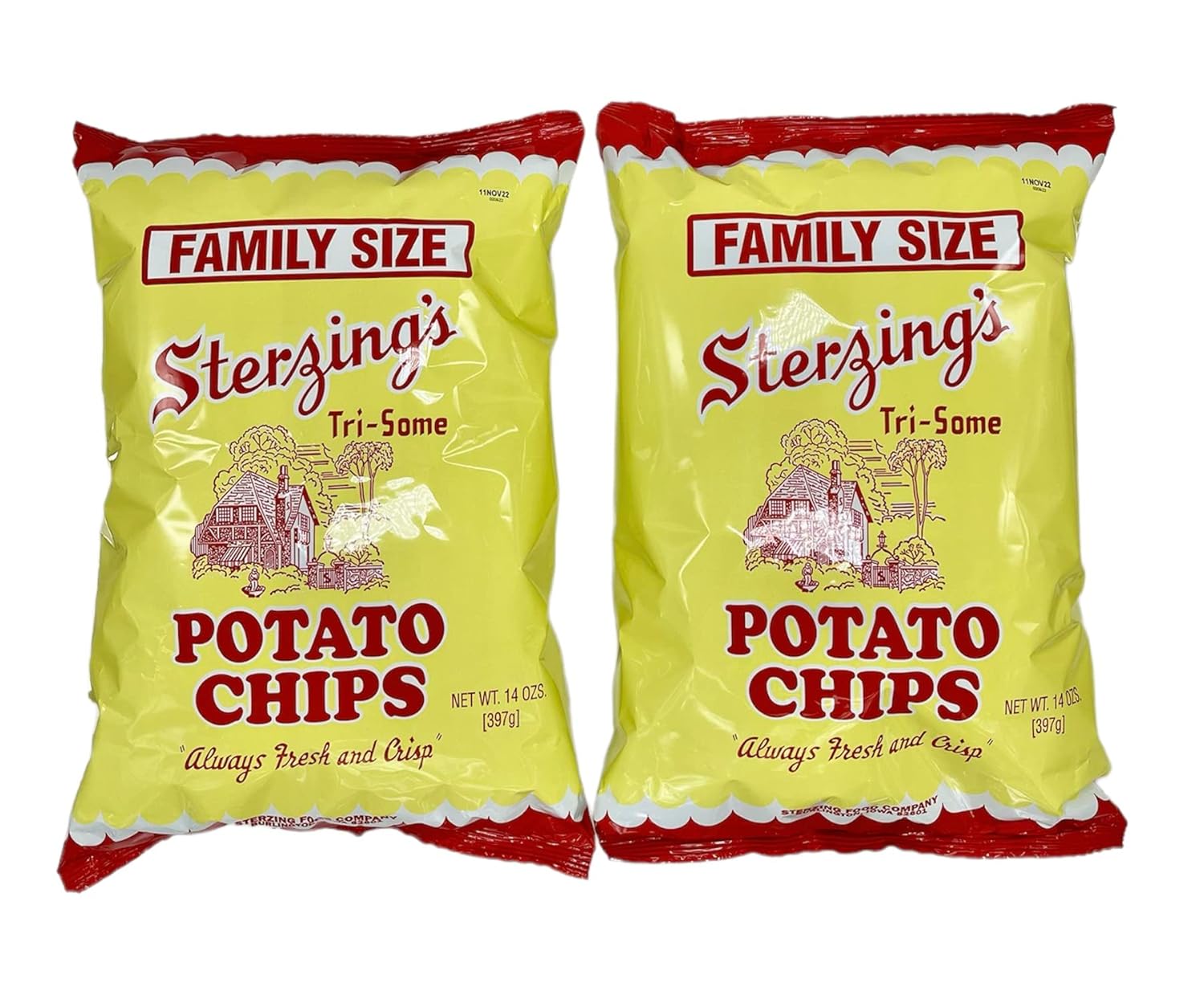 Sterzing's Potato Chips, 2-14 Ounce Bags Family Size