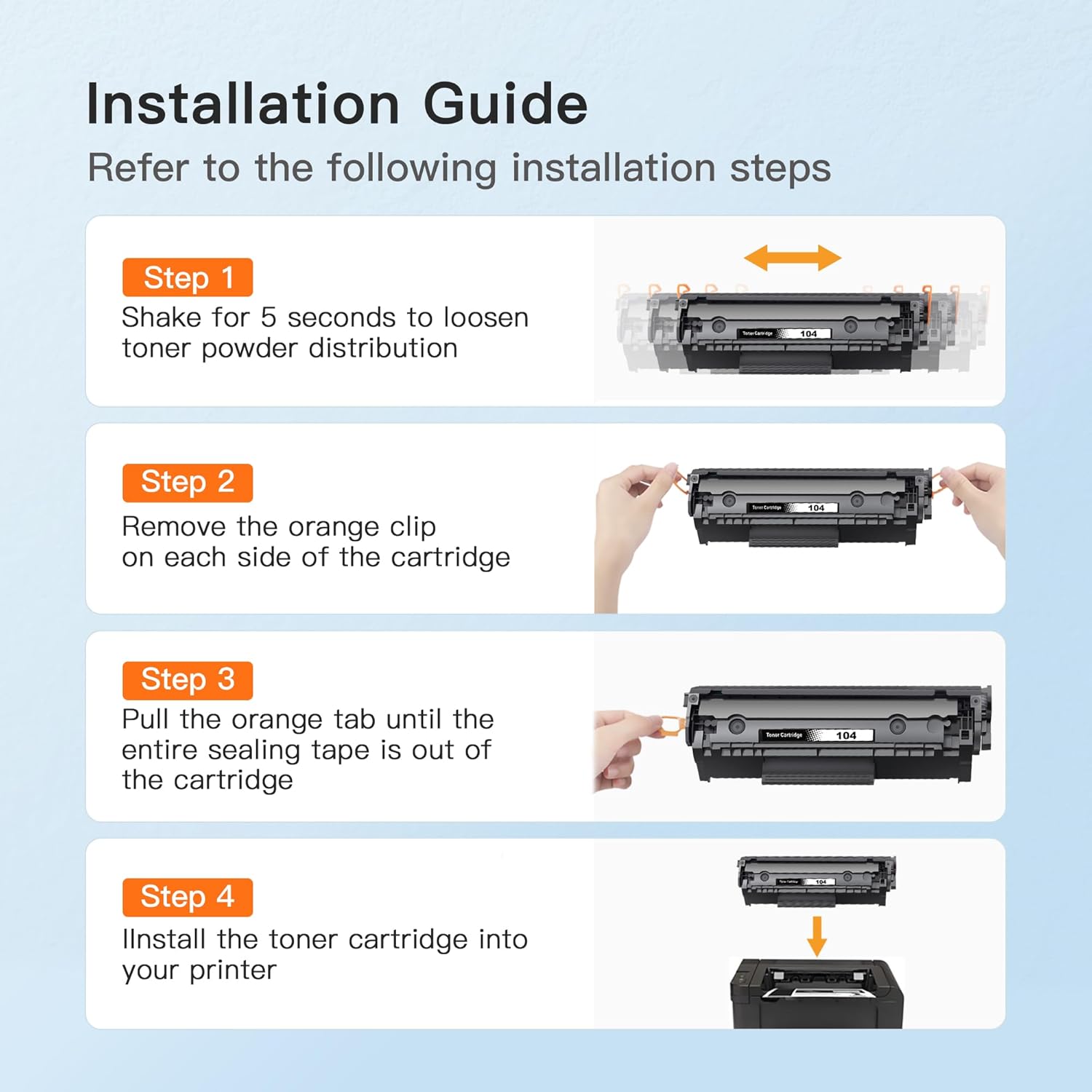 E-Z Ink Compatible Toner Cartridge Replacement for Canon 104 Black Toner Cartridge CRG104 CRG-104 to use with ImageClass D420 D480 MF4350d MF4150 MF4270 MF4370 MF4690 FAXPHONE L90 L120 (2 Pack)