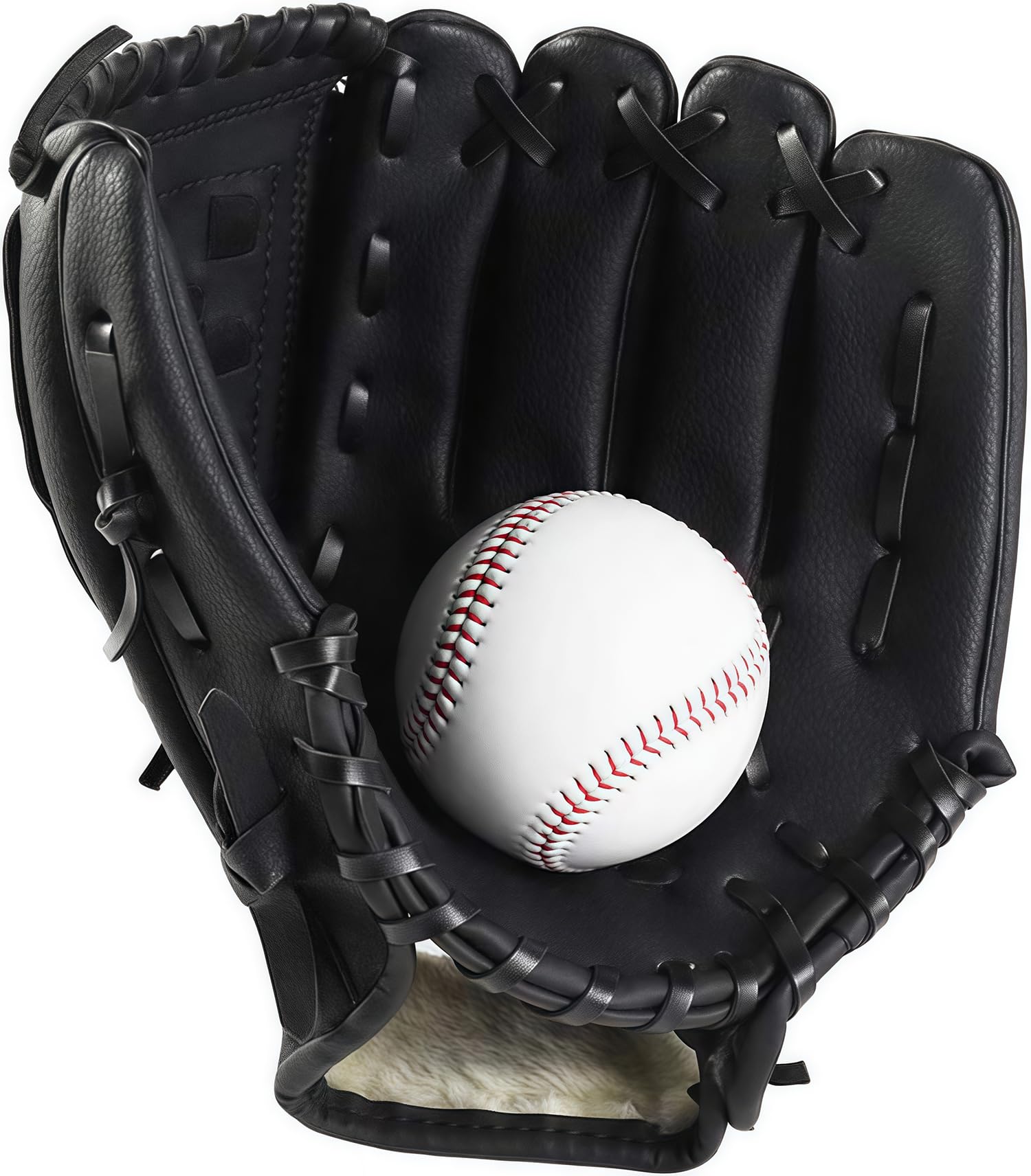 Wonninek Baseball Glove Sports Batting Gloves with Baseball PU Leather Adjustable and Comfortable 10.5 inch 11.5 inch 12.5 inch Right Hand Throw, Left Hand Glove