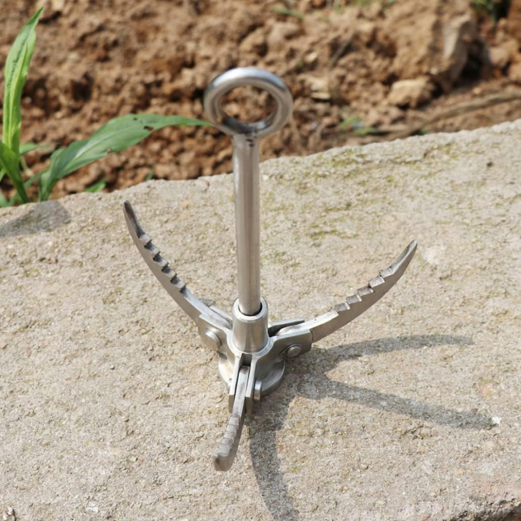 Grappling Hook, Stainless Steel Folding Grappling Hook Rock Climbing Claw Survival Tool Equipment for Outdoor Climbing Hiking. image 3