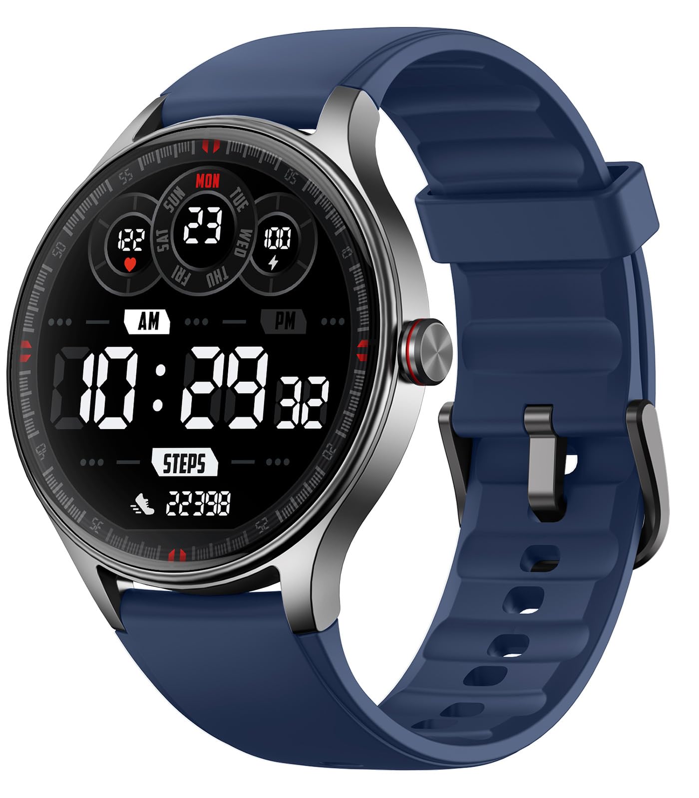 Smart Watch for Men Women, 105+ Sports Modes Fitness Tracker (Blue)