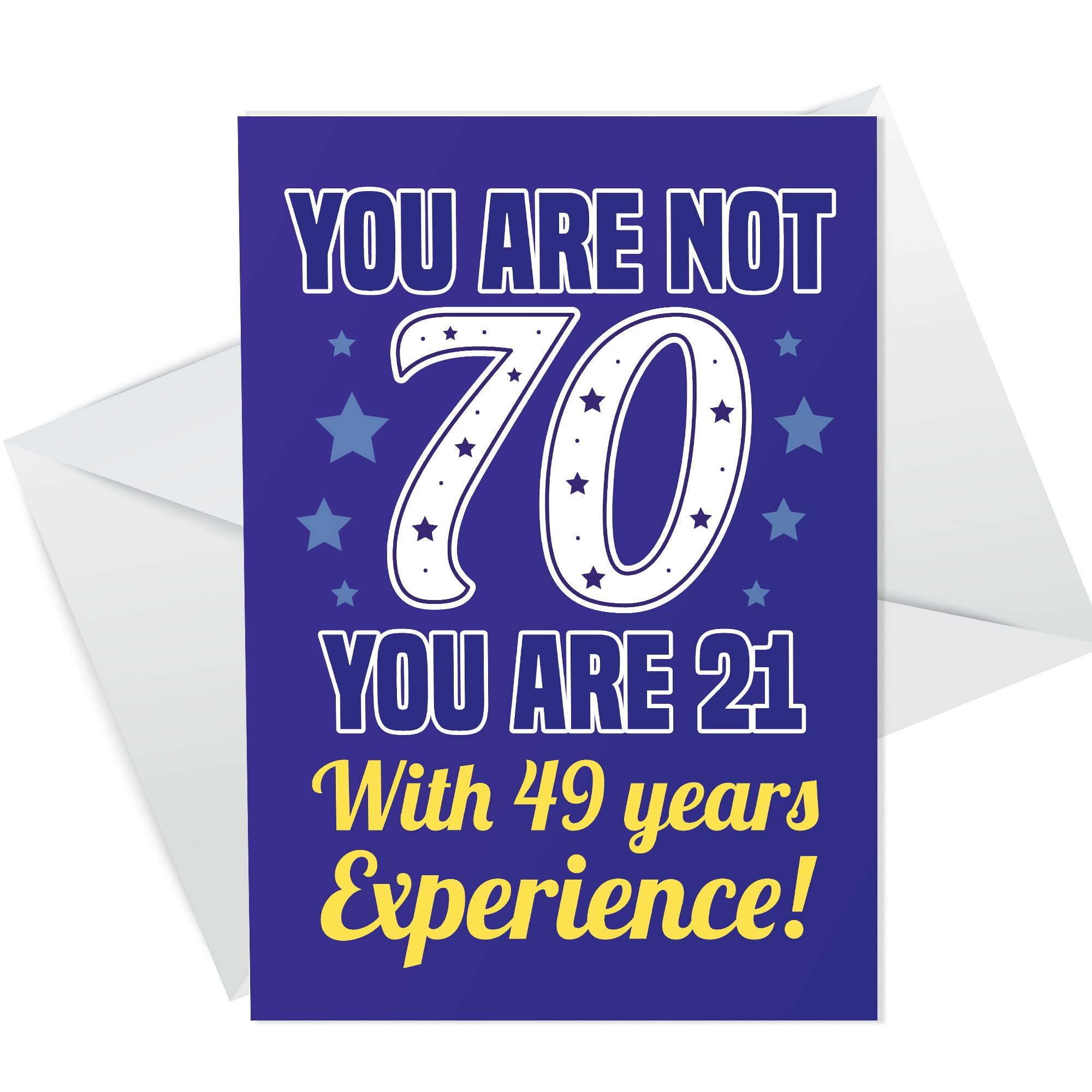 RED OCEAN Celebrate 70th Birthday Card - Fun and Witty Message | Perfect Card for Friends, Family, and Colleagues | Suitable for Him or Her