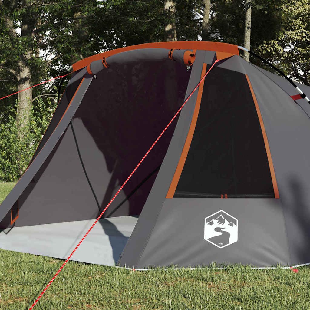 Tente Tunnel 3 Personnes Gris et Orange 328 x 228 x 115 cm,équipements Sportifs,Loisirs de Plein air,Camping et randonnée,Tentes,3.94 kg-42004052