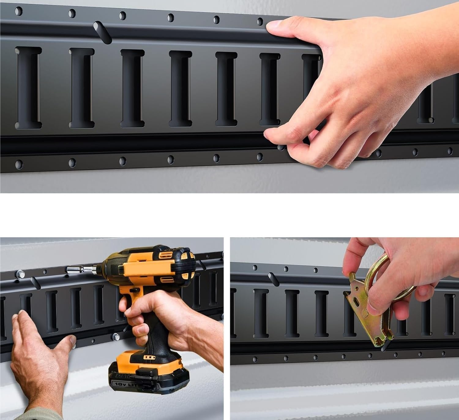 Convenient E-Track Fixed Guide Rail Kit, 2-Ratchet Trailer Strap, Suitable for Box Vans