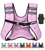 Weighted Vest Woman 5lb/8lb/10lb/12lb/15lb/20lb/25lb/30lb Weight Vest for Women Men, Rucking Vests with Reflective Stripe for Running Workout Walking Strength Training Weight Loss Fitness Weightlifting