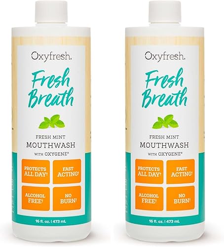 Miniatura 8 de Oxyfresh Enjuague bucal con sabor a menta fresca para adultos, aliento fresco y tratamiento del mal aliento - Recomendado por dentistas para encías