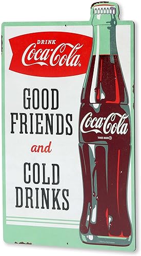 Vista 24 de Coca-Cola Things Go Better With Coke - Letrero de metal vintage de Coca-Cola para cocina, cueva de hombre o garaje Blanco/Rojo