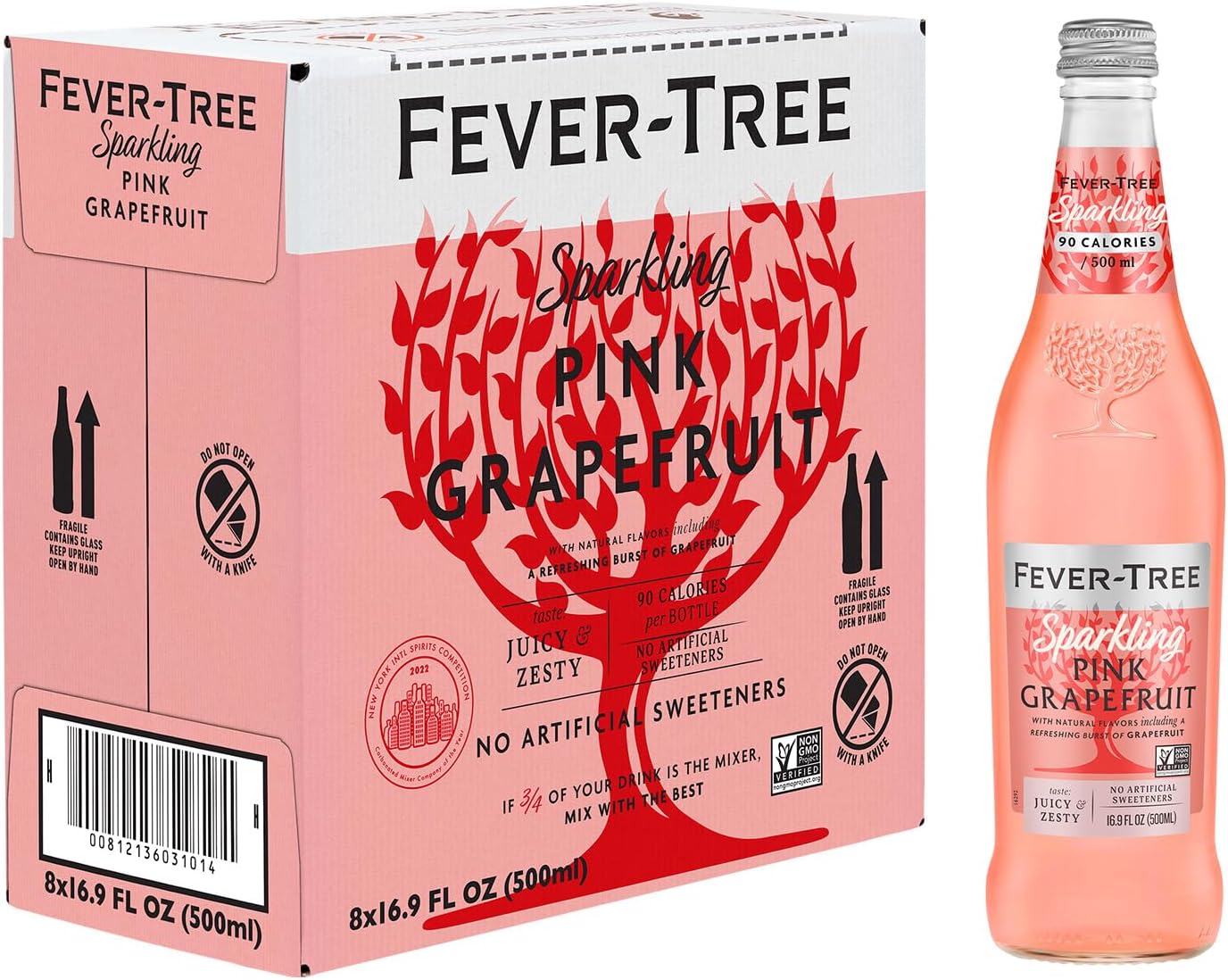 Sparkling Grapefruit, No Artificial Sweeteners, Flavorings or Preservatives, 16.9 Fl Oz Each (8 Bottles)