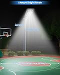 Gefolly G-15000W Solar Street Light Outdoor, Parking Commercial Lot Light Dusk to Dawn 6500K IP67 Lumière de sécurité avec détecteur de mouvement, lampe à angle large pour la cour, court de basketball