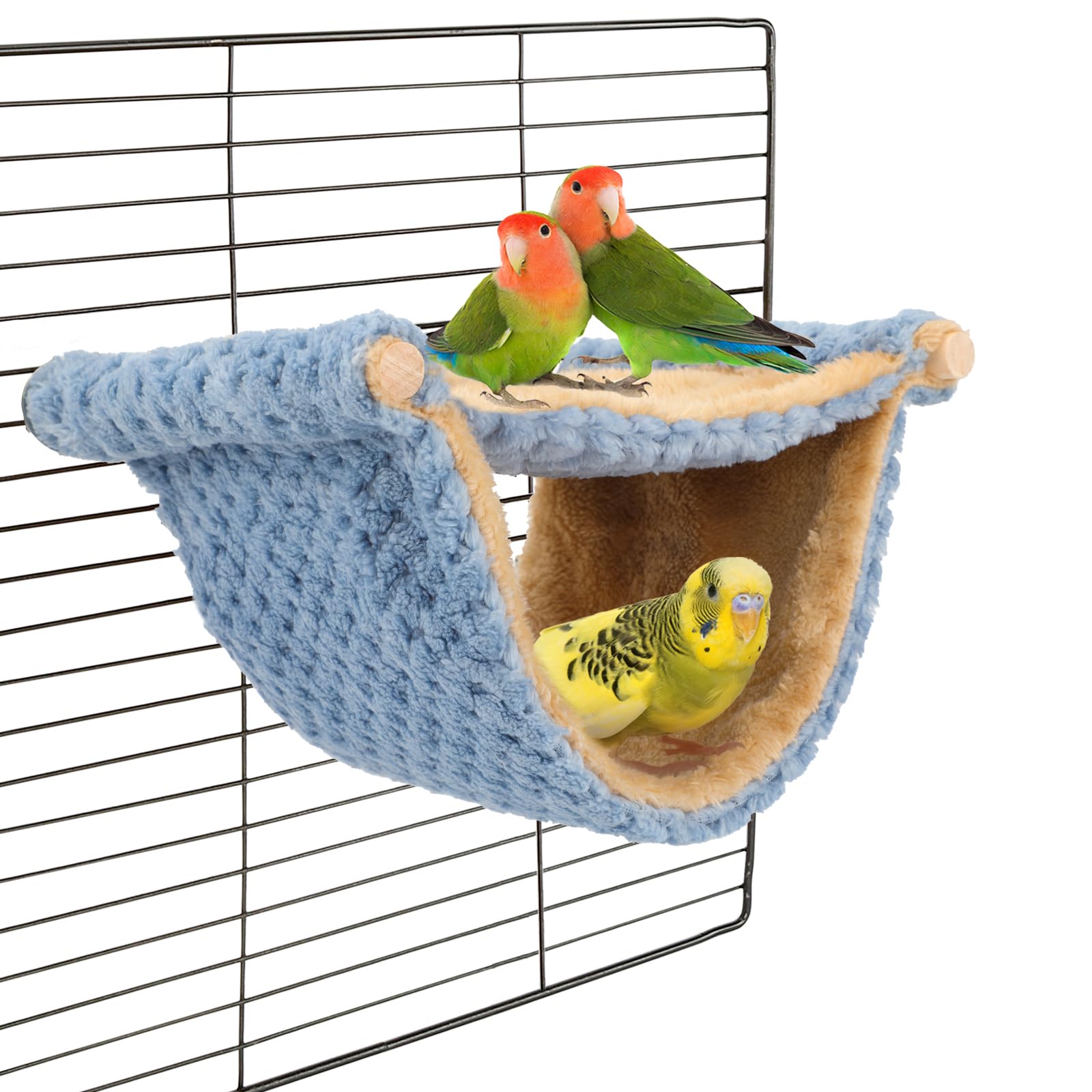BWOGUE Winter Warm Bird Nest Bed Hanging Hammock Snuggle Hut Parrot House Tent Toy Bird Cage Perch for Parakeet Budgies Cockatiels Lovebird Cockatoo Finch Hamster Chinchilla Guinea Pig