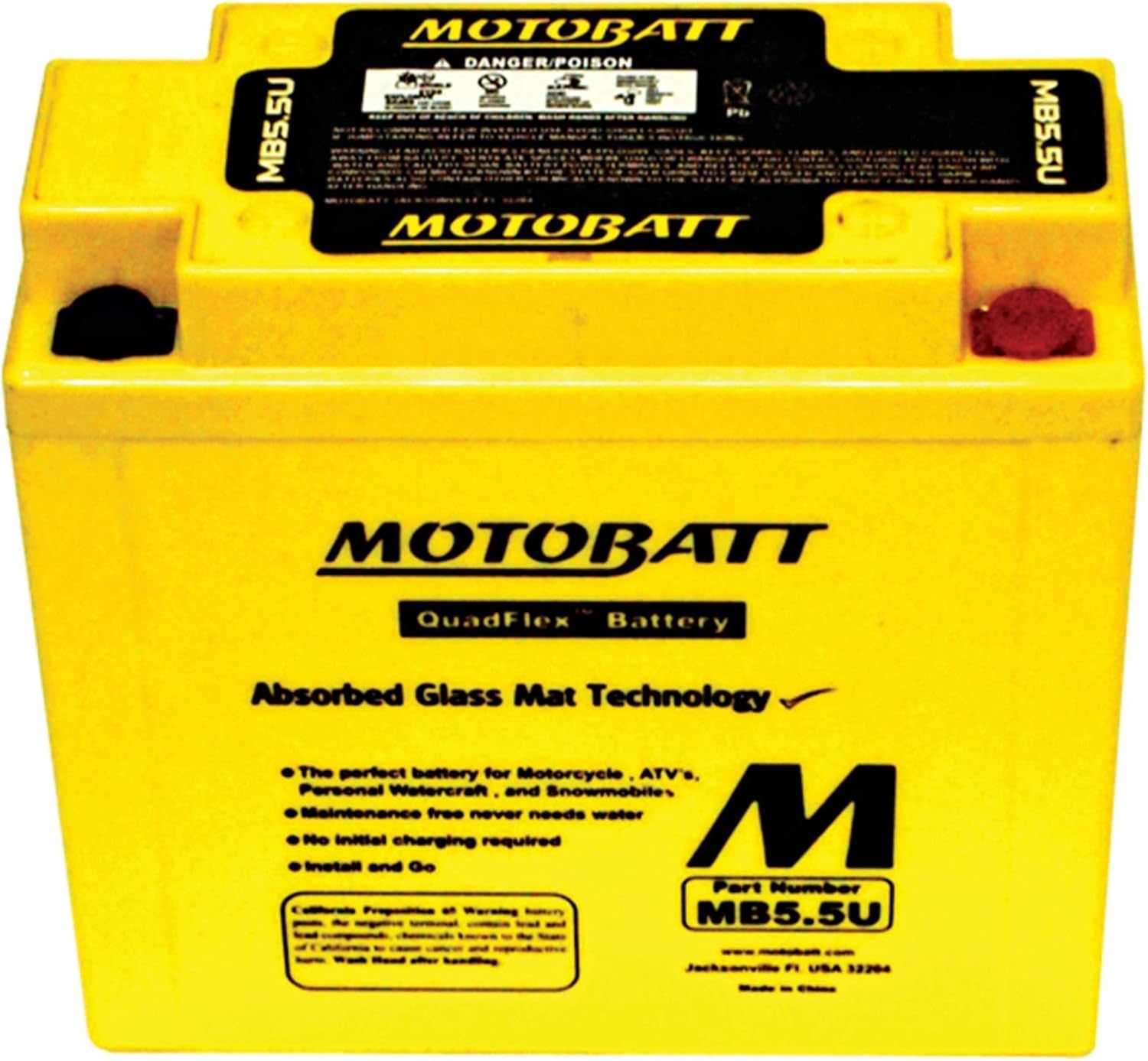 MotoBatt MB5.5U 7Ah Battery