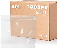 Vista 15 de GPI - 1000 unidades - Bolsas con cremallera de 2 x 9 pulgadas, 2 mil, bolsas de polietileno transparentes con cierre resellable, con cierre