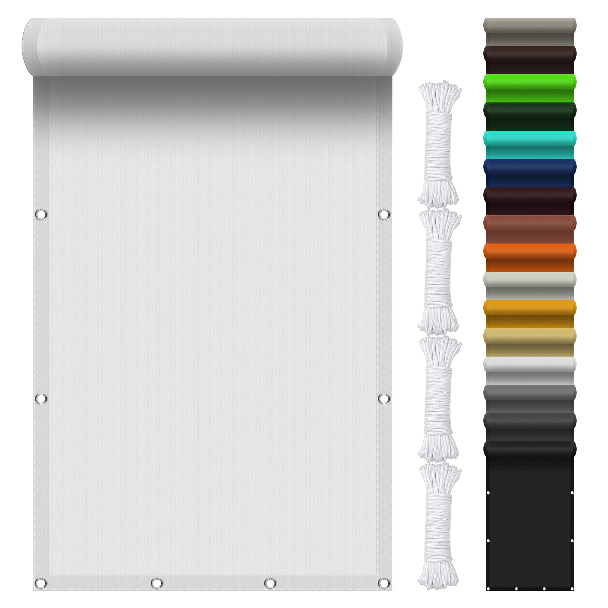Toile d'ombre anti-UV 98% de 250 x 380 cm pour fraîcheur de jardin