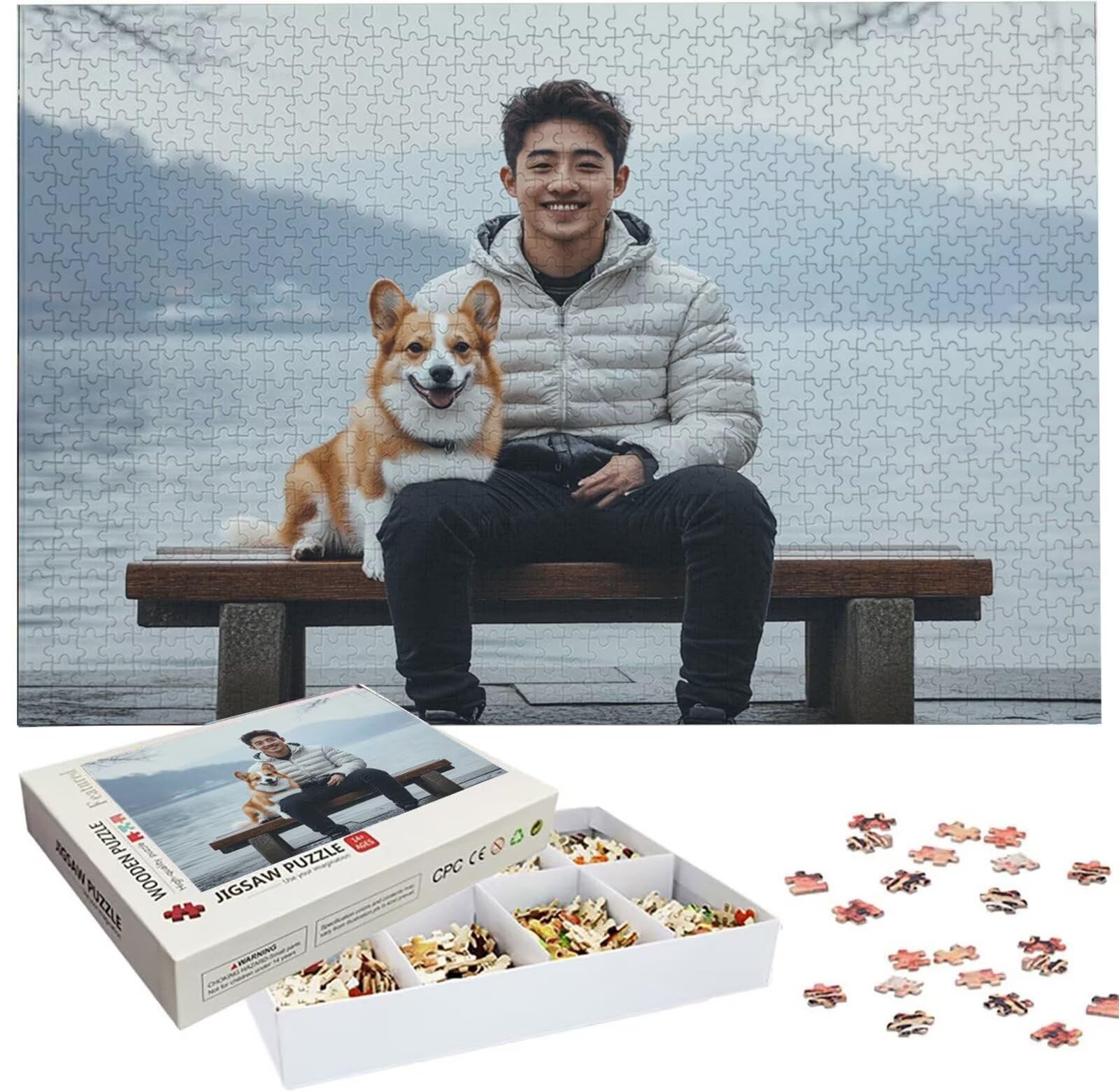 Spersonalizowane puzzle, niestandardowe drewniane puzzle fotograficzne