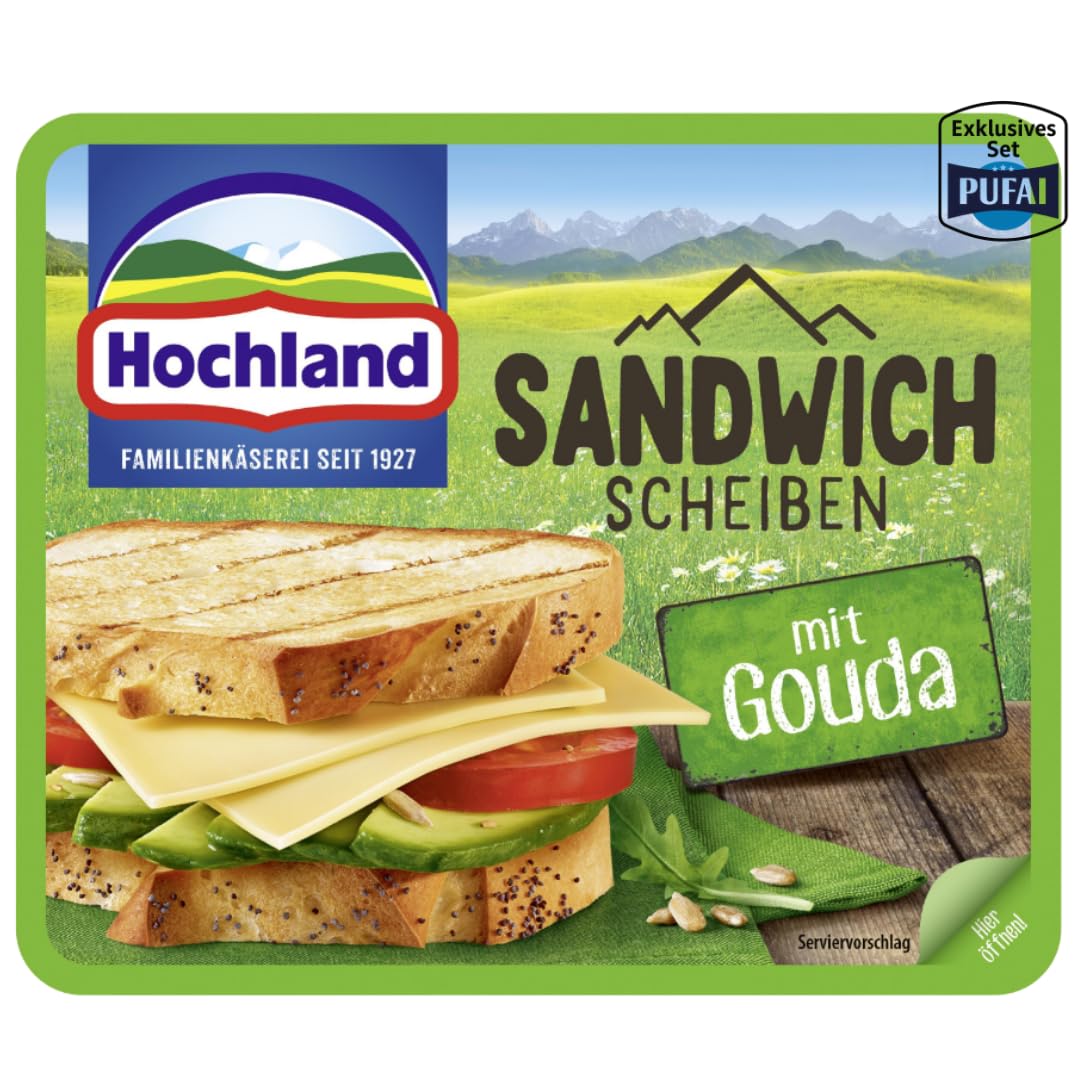 Käsescheiben mit Gouda – 150 g, 4er Pack | Mild & aromatisch | Ideal für Sandwiches, Toast & Burger