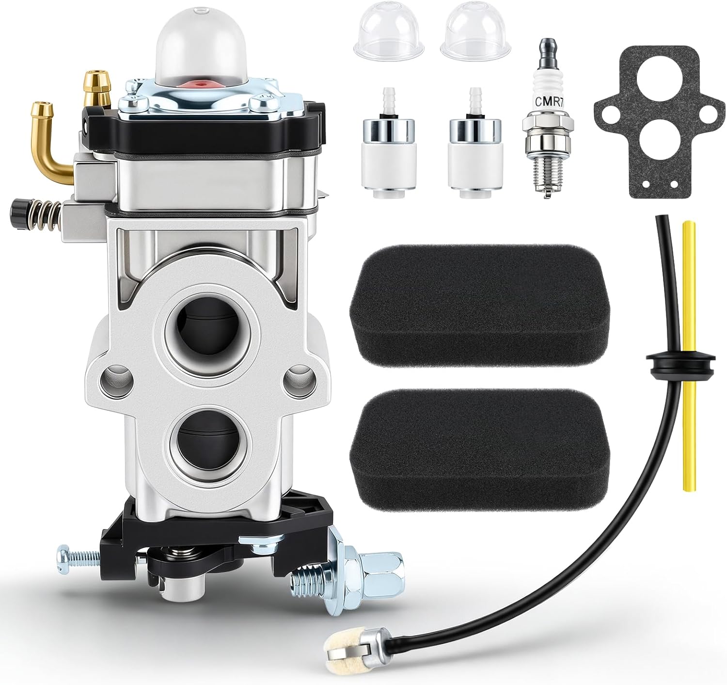 150BT Carburetor for Husqvarna 150BT (Before 2022), 150 BF, 350BT, 350BF, 360BT, 560BTS, 560BFS Backpack Leaf Blower with Air Filter Turn Up Kits, Replace OEM Part # 502845001 581155801