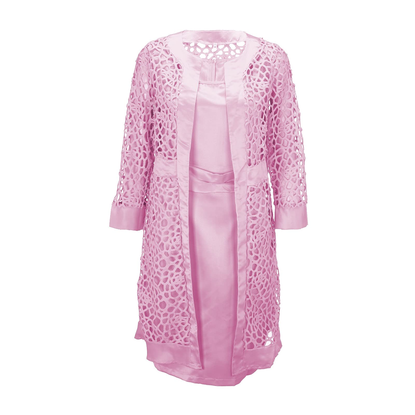 Damen Hochzeitskleid Cocktailkleid Brautjungfernkleider Für Hochzeit Knielang Ärmellos Abendkleider mit Spitzen Jacke Vintage Tüll 2 Stück Ballkleid für Frauen