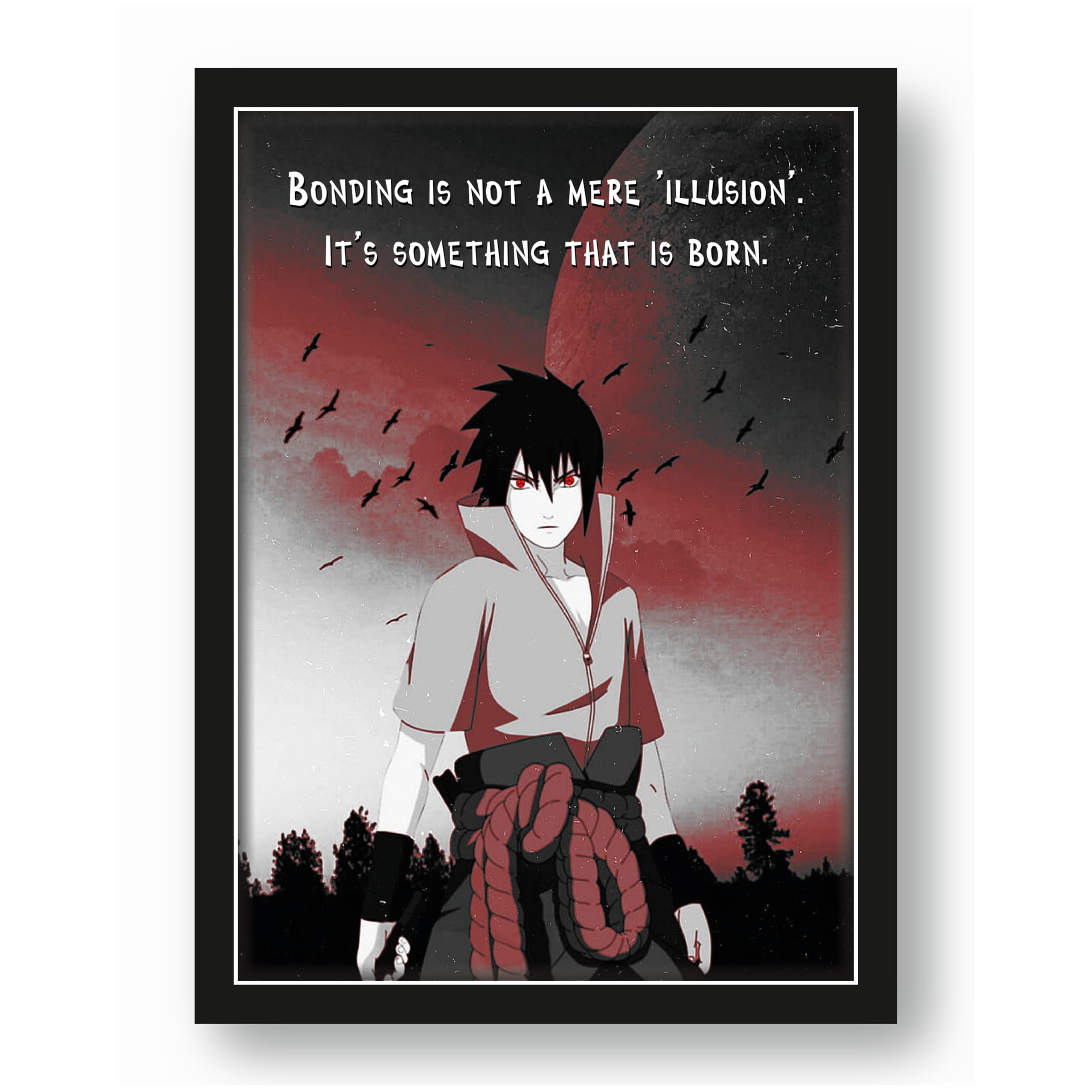 Sasuke Uchiha Bonding Is Not A Mere Illusion Quote Photo Frame…