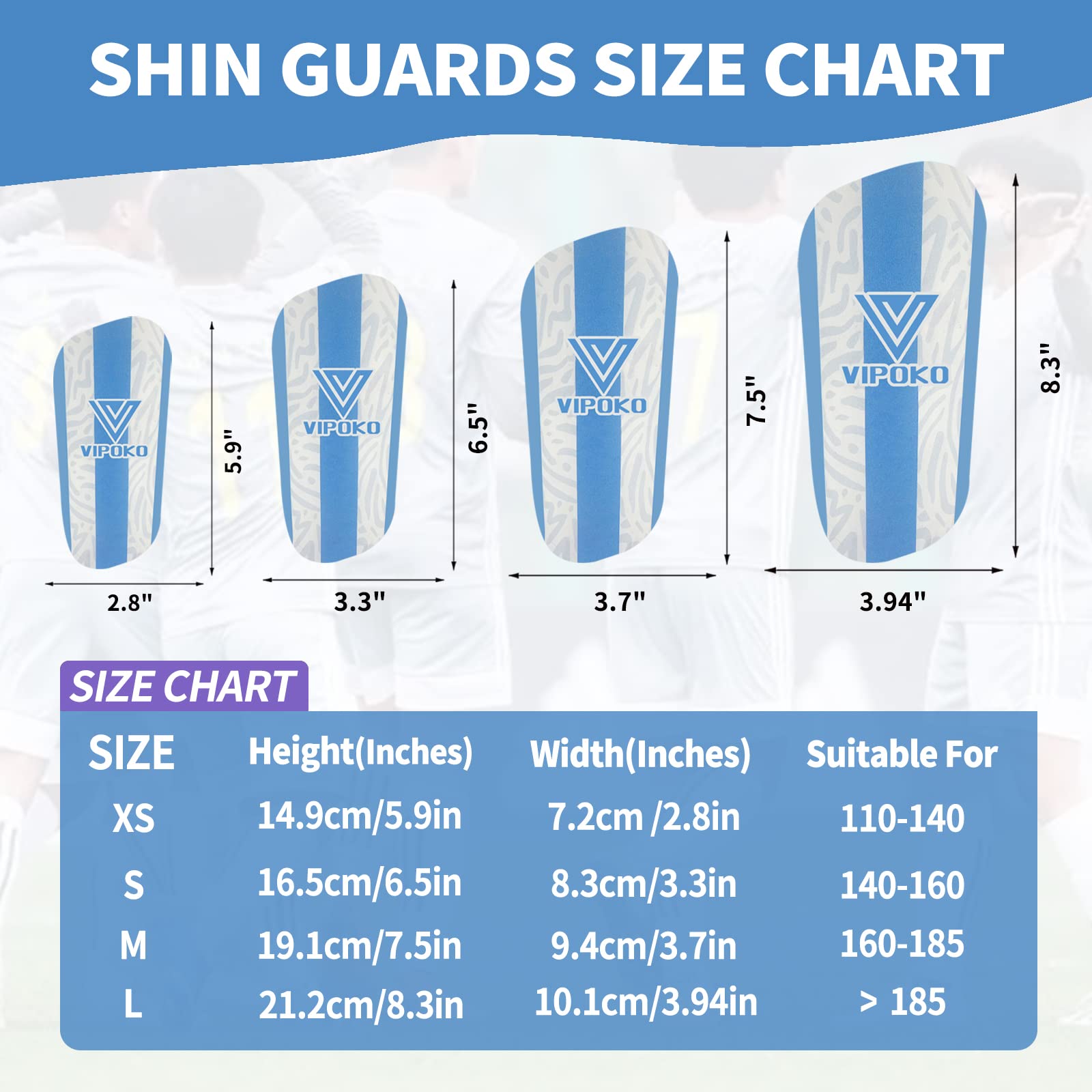 VIPOKO Custom Soccer Shin Guards, Toddler Personalized Soccer Shin Guards Espinilleras de Futbol para Hombres. Gift for Protective Soccer Equipment Player boy Girl Men Women