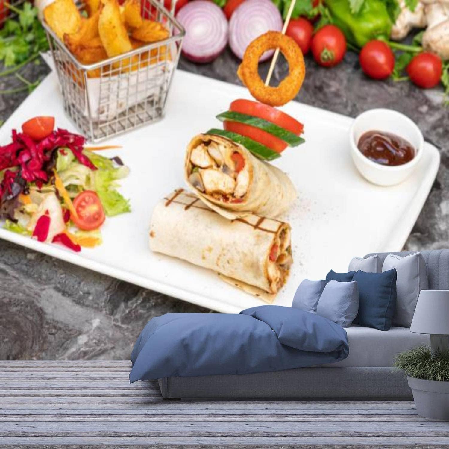 Papier Peint Mural 3D Autocollant avec Relief Réaliste