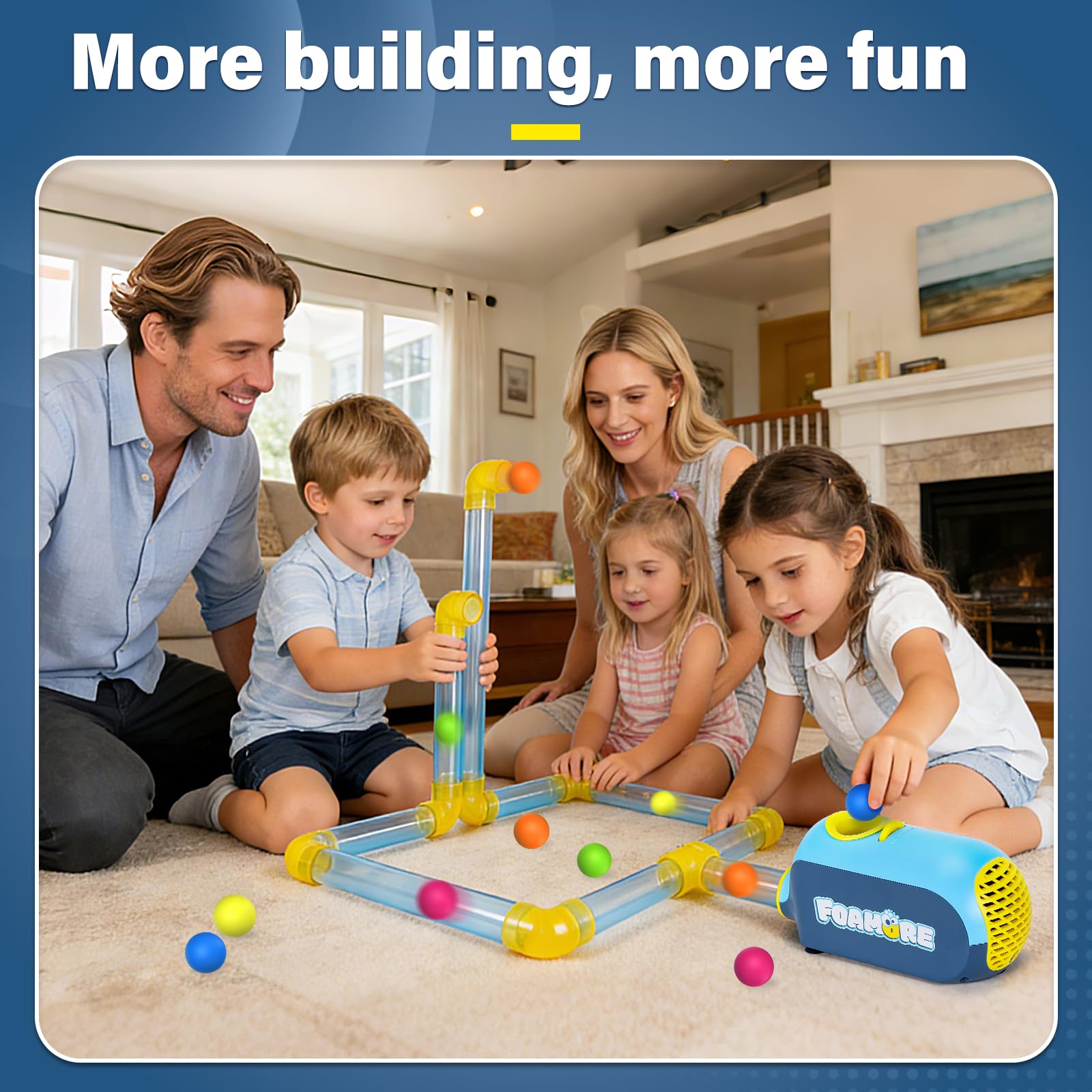 Tube Kit for Airflow STEM Toy, Air Tubes Toy STEM Kits Building Toys, Education, Air Aerodynamics, Building & Tinkering - 3