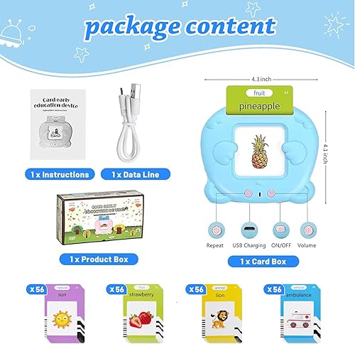 Miniatura 4 de Tarjetas didácticas parlantes con 224 palabras visuales, juguetes de terapia del habla, juguetes Montessori, juguetes para autismo, juguetes