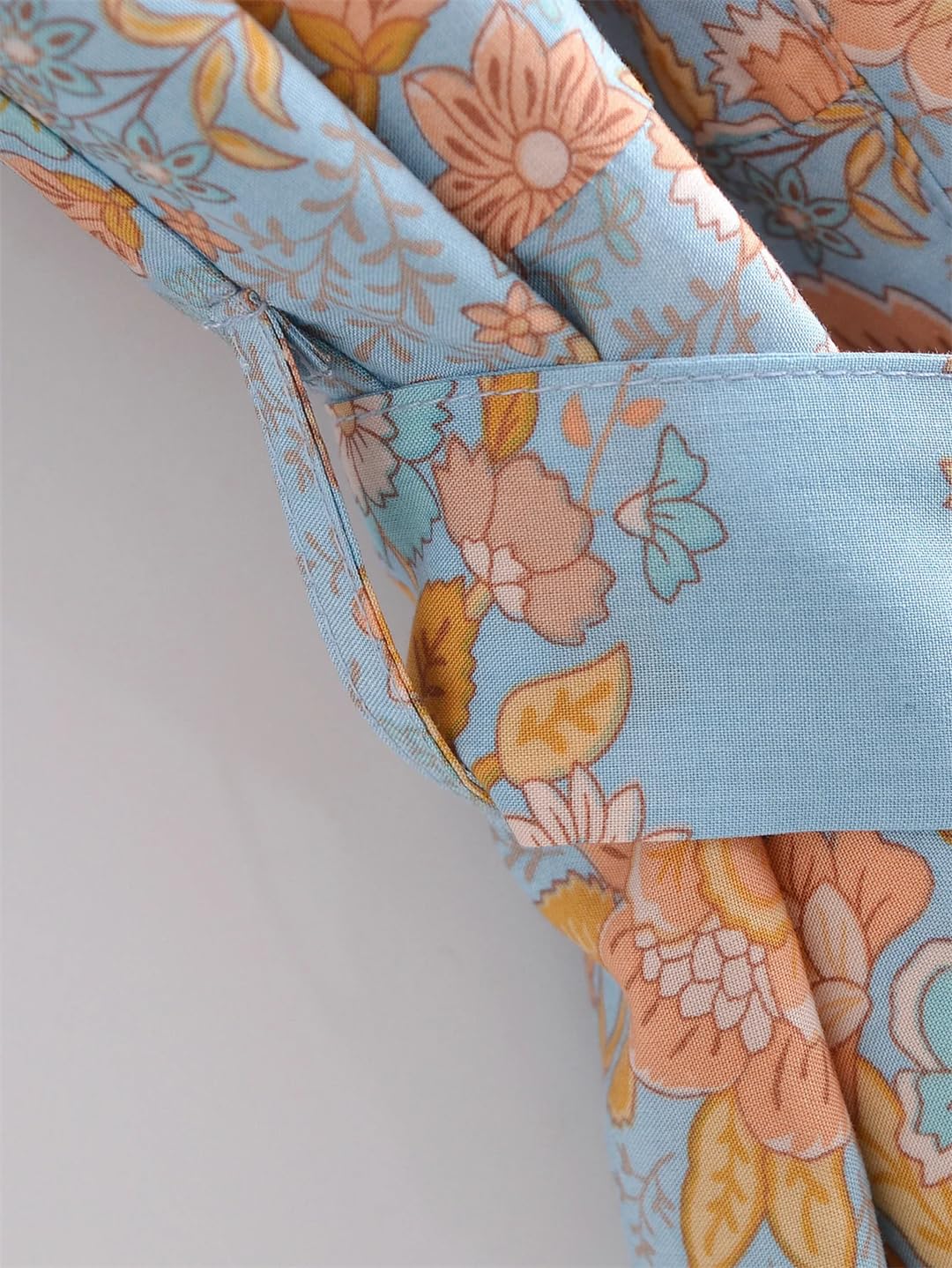 Disimlarl Kimono da donna con stampa bohémien, scollo a V, maniche a pipistrello, maxi abito da spiaggia