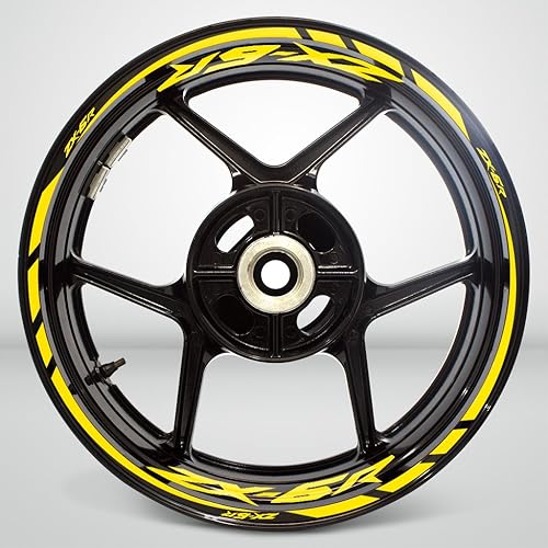 Miniatura 9 de Calcomanía de llanta de motocicleta, calcomanía de accesorio de rueda para Kawasaki ZX6R, Verde mate