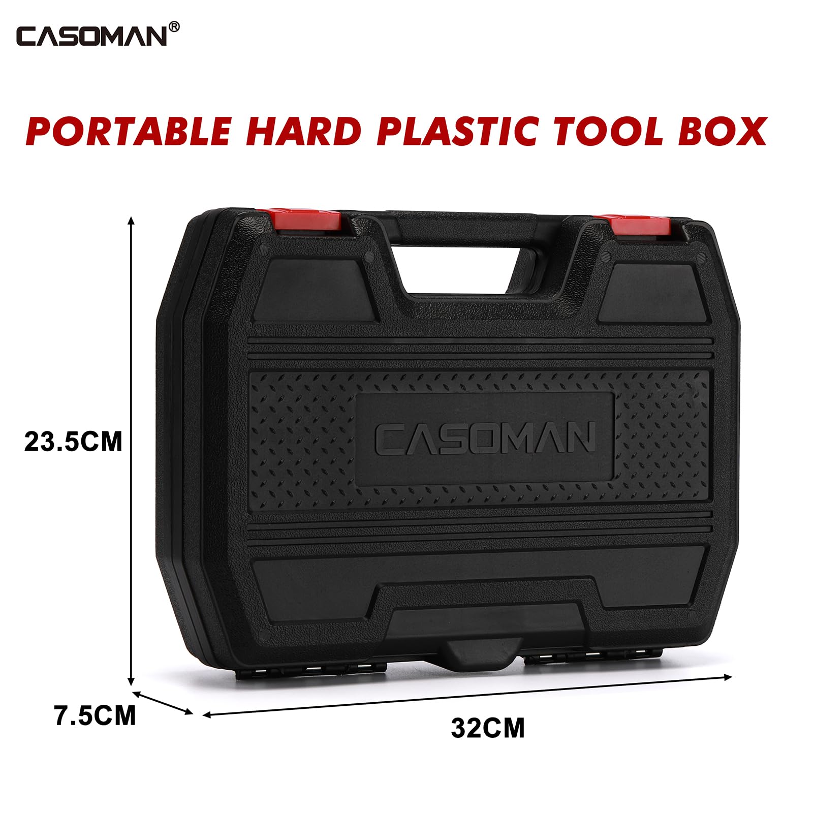 CASOMAN Set di 13 chiavi a bussola a impatto profondo, 1/2", set di chiavi a bussola per chiave a percussione, 6 punti, CR-MO, metriche, 17 mm, 19 mm, 21 mm, 22 mm, 24 mm, 27 mm, 30 mm, 32 mm, 33 mm