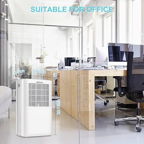 Miniatura 7 de AIRPLUS - Deshumidificador para el hogar y el sótano, 3,000 pies cuadrados, 35 pintas, deshumidificador con apagado automático, capacidad de tanque