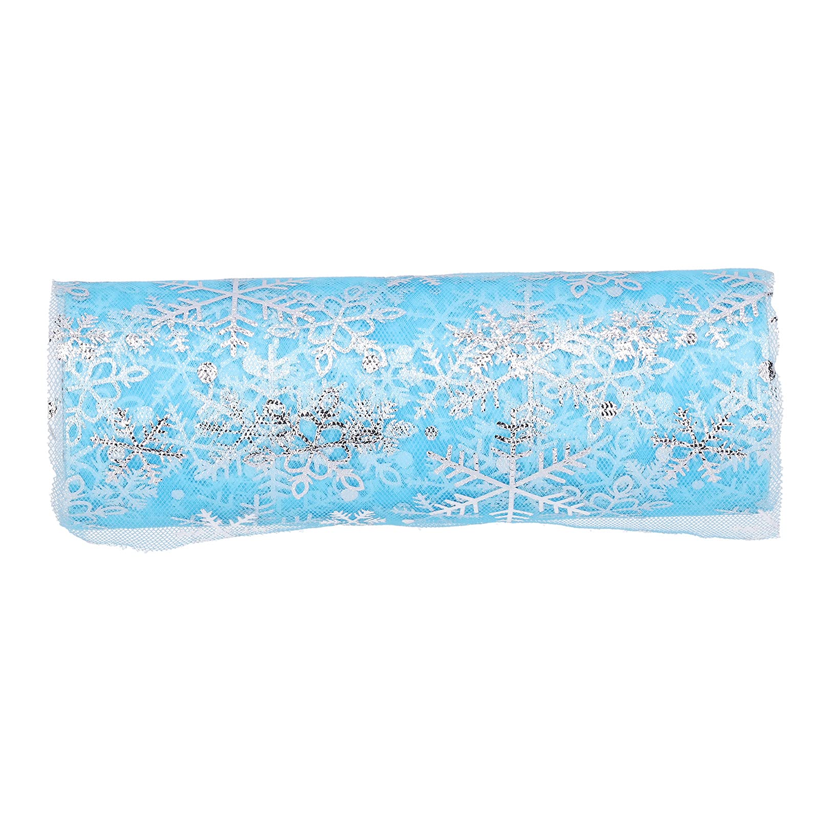 Ubervia® Tulle Fabric, White Snowflake Pattern DIY Cutting Decorative Attractive Craft Supplies for Net Gauze Dress for Princess Dress