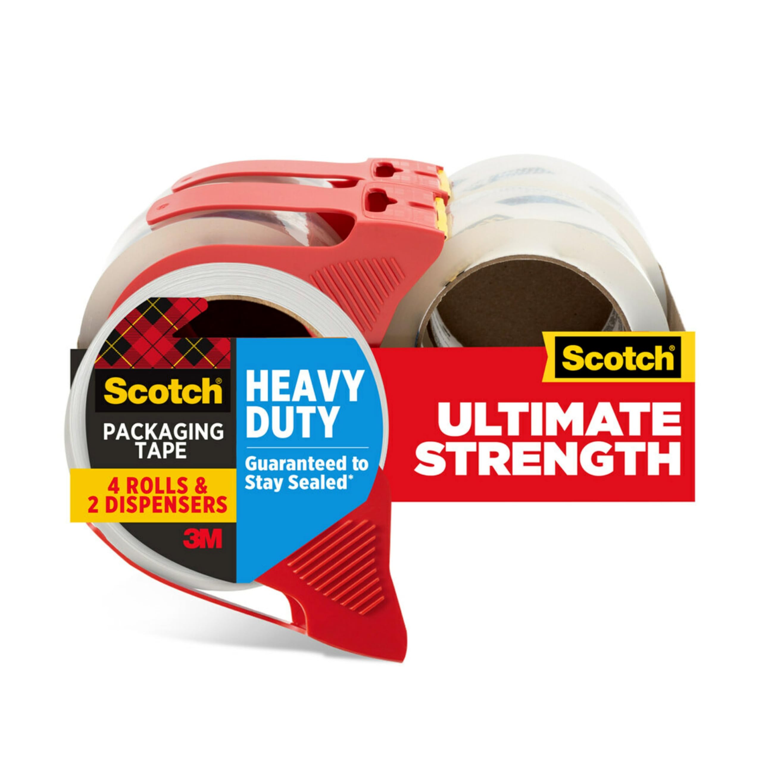 Scotch Heavy Duty Packing Tape With Dispenser, 1.88" X 54.6 Yds., Clear, 4/ Pack (3850-4RD - View #13