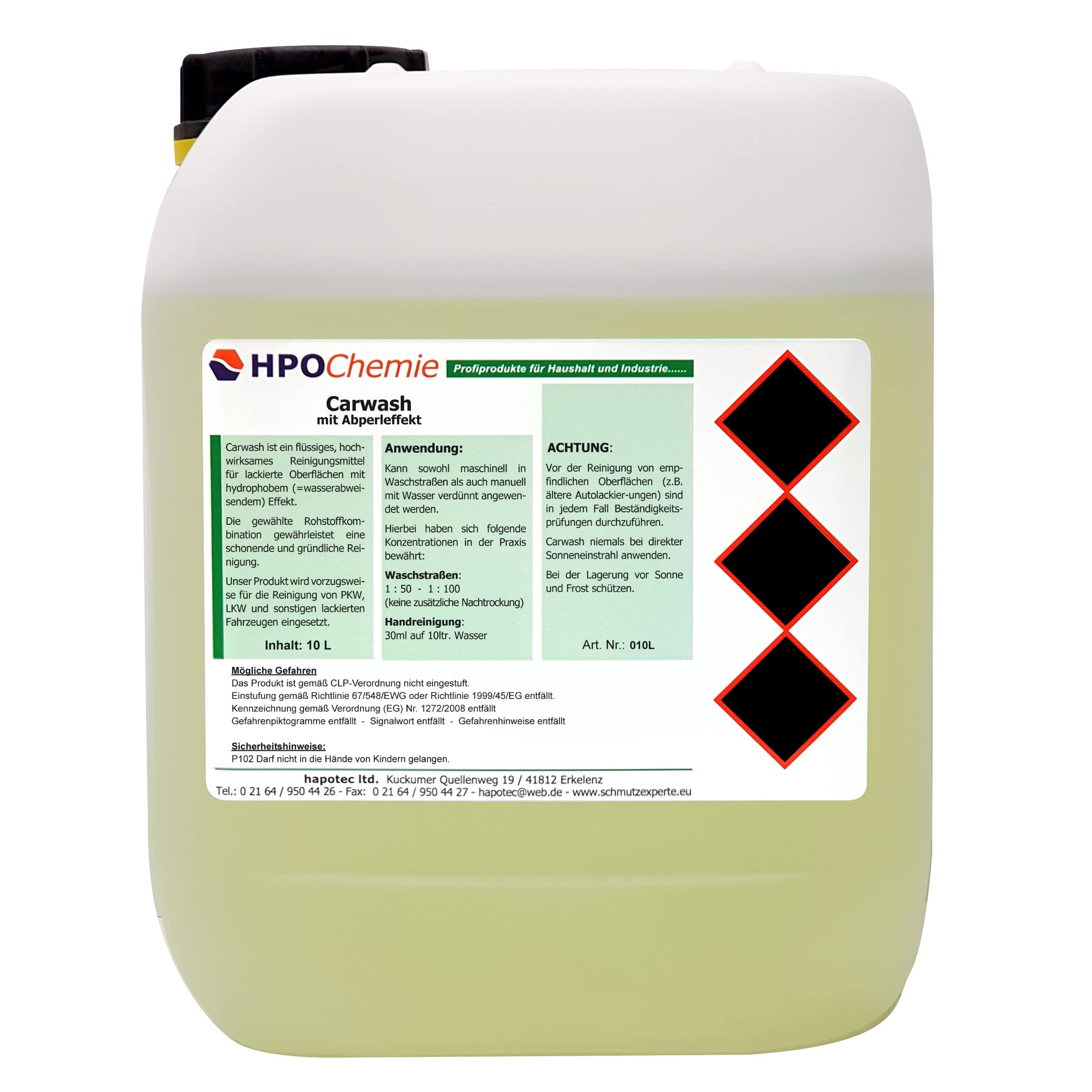 Autoshampoo mit Abperleffekt 3x10ltr.