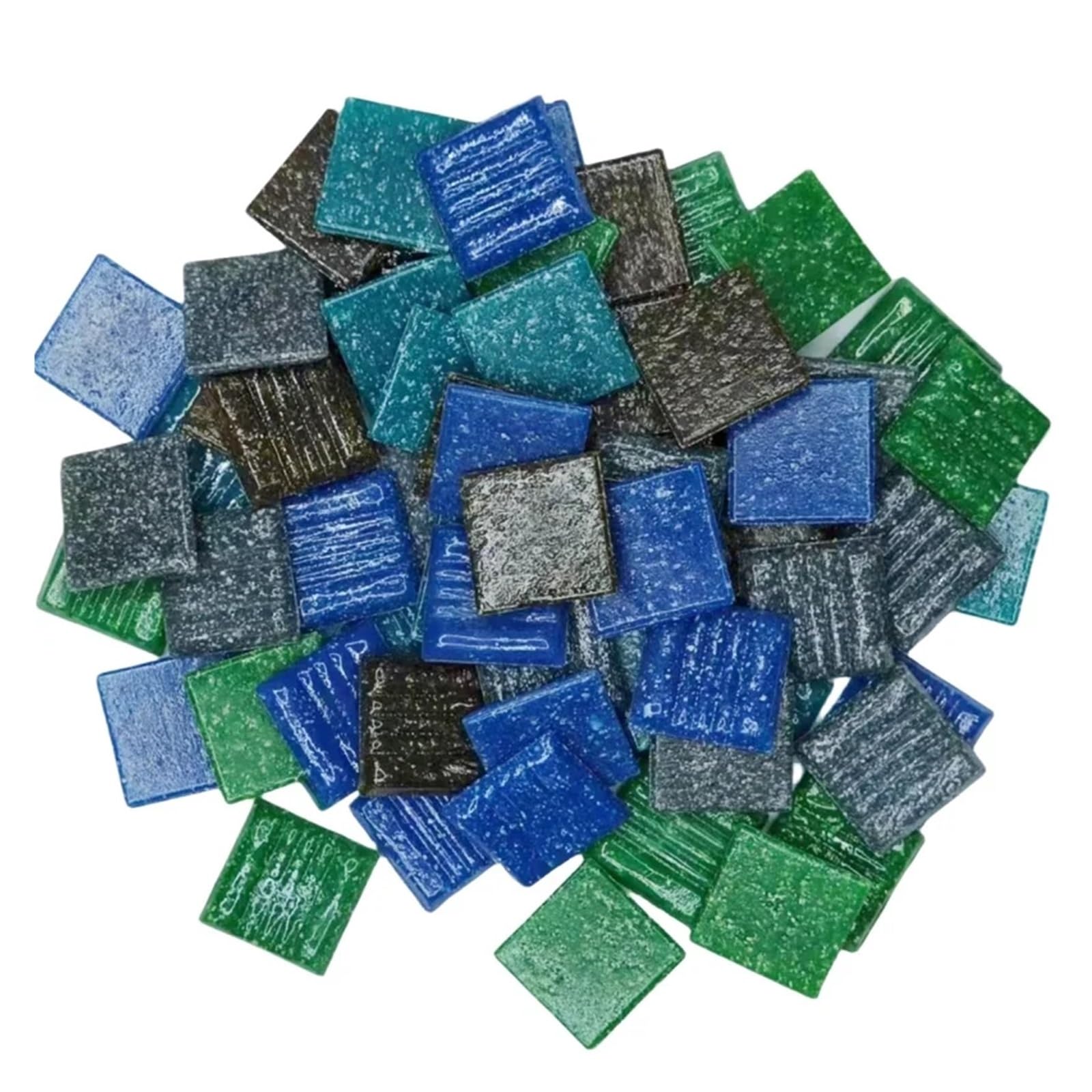 Ydyaenio Color 8 Mosaic Pieces 100G/3.5Oz(Approx.35pcs) Mosaic Quartz Tiles 2Cm/0.78In Square 0.4Cm/0.15In Thickness Diy Craft Materials Mixed Color For Home Garden Decoration Art Projects(Color 8)