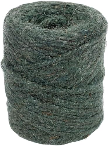 West Coast Paracord Bobina de 150 pies de cuerda de yute de 3 capas totalmente natural (verde)