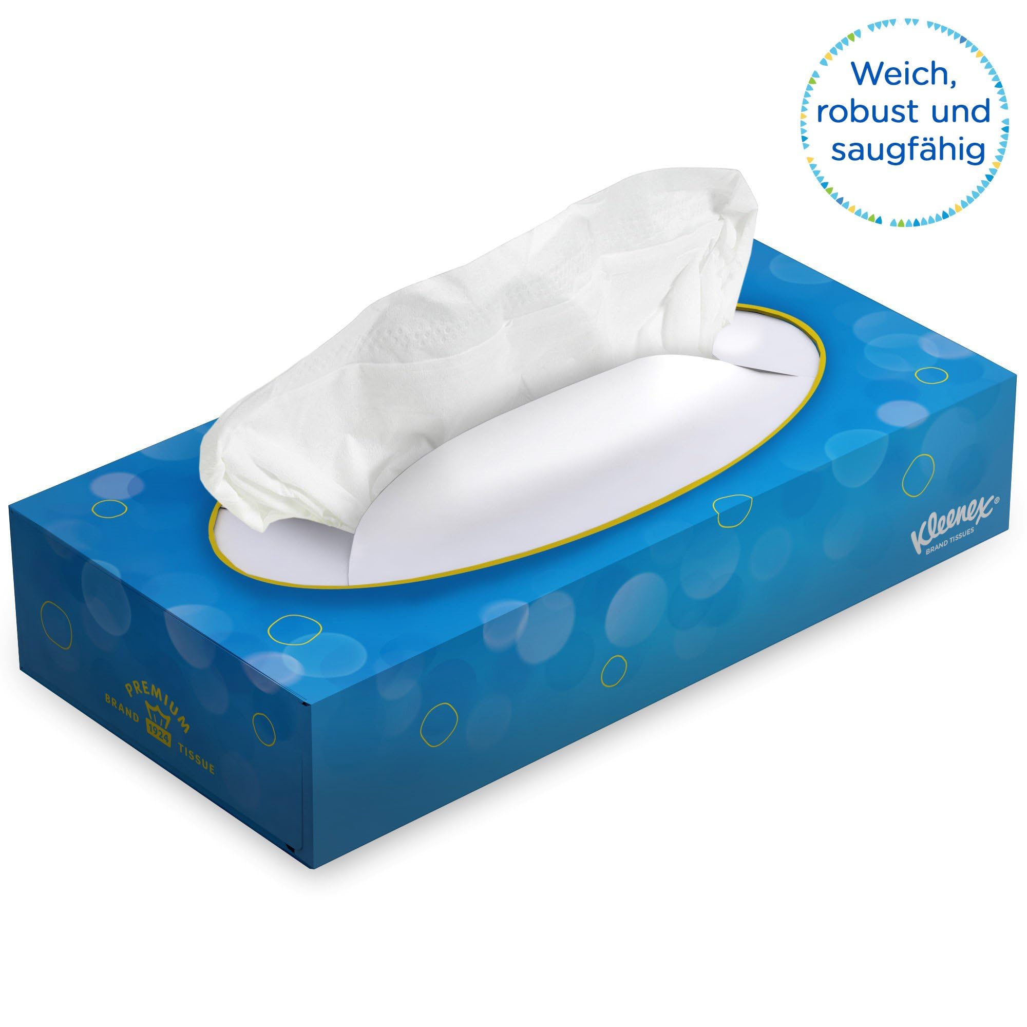 Kleenex Kosmetiktücher 8827 - Kleenex Box, weiße 2-lagige Papiertaschentücher aus FSC-zertifiziertem Papier, 24 x 100 (insg. 2.400 Papiertaschentücher)