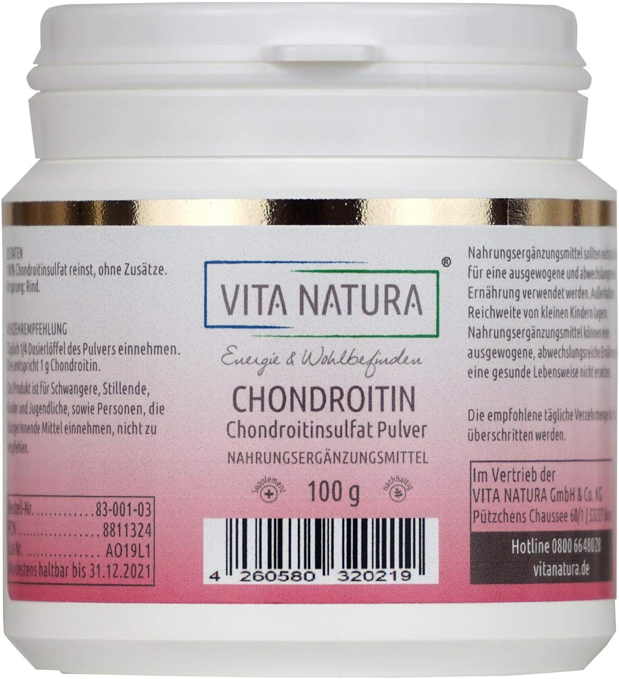 Reines Chondroitin Pulver ChondroitinSulfat Herkunft Rind