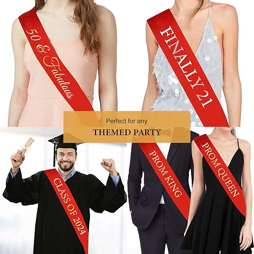 Miniatura 5 de CIEHER Banda roja en blanco, banda de cumpleaños, banda de novia para ser, banda lisa, bandas para concursos, banda personalizada, banda para la